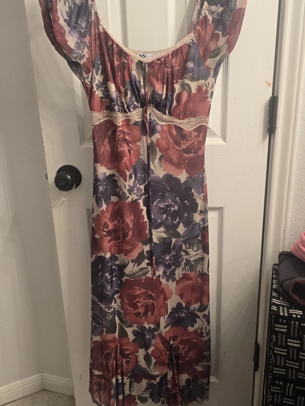 SO Floral Maxi Dress in Burgundy and Purple
